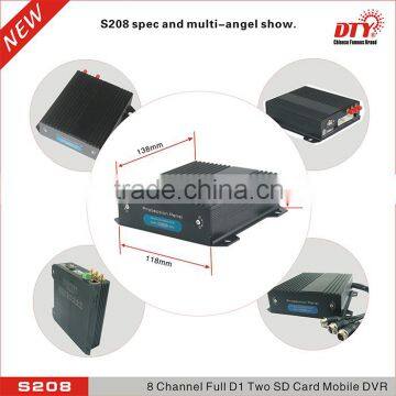 Wireless 8 Channel Full d1 3g sd Card Mobile Car Dvr With Gps Tracker photo-5