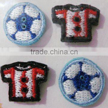 Embroidered button set