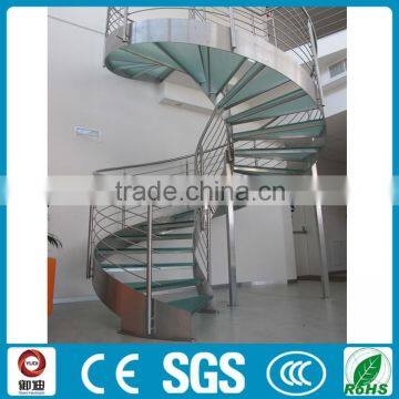 modern residential glass curved staircase design