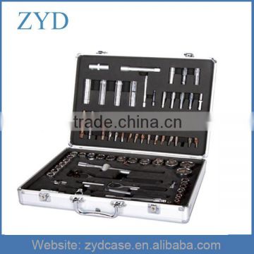 Silver Aluminum Multi Purpose Hard Tool Case With Handle ZYD-HZMsc007