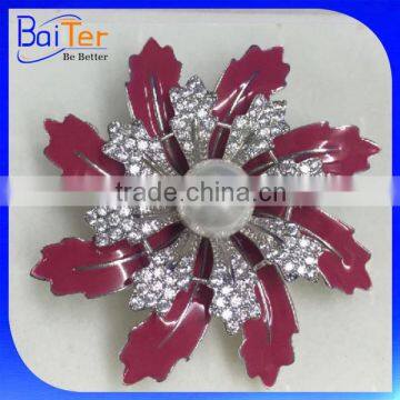 Custom Made CZ Brooch Pins Wedding Gift Decorative Invitation Brooch Wholesale