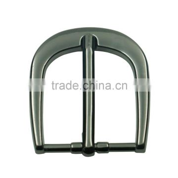 High quality gunmetal reversible zinc alloy pin buckles smooth leather belt buckle