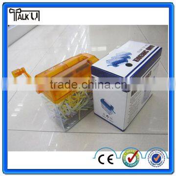 A5 paper strip cut shredder,mini munual strip cut shredder,plastic hand strip cut shredder