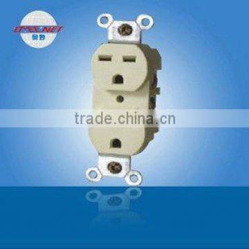 250V 15A High Quality Duplex decorative Wall Socket