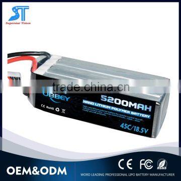 High C-rating 7.4V 11.1V 14.8V 18.5V 22.2V 5200mAh sky king lipo battery rc battery for airplane