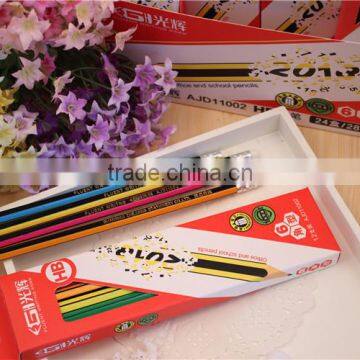 Non-toxic lead Color box packaging/teenagers flexible hb pencil