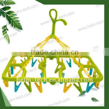 Laundry Product-Folding Plastic Clothes Hanger(24pegs)-HMT3095