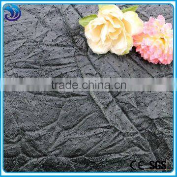 Latest Arrival Custom Design knit suede machine holes crepe fabric for garment from China