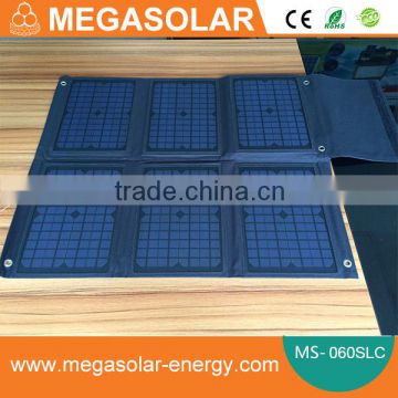 60W solar laptop charger 19v 3a output foldable portable