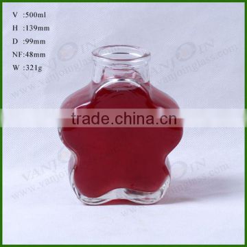 Plum Blossom Shape Glass Bottle