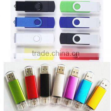 OTG usb flash drive, bulk Swivel style full capacity pen drive,2013 new design