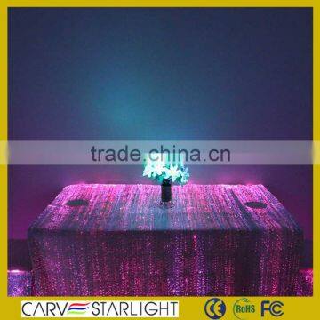 Wholesale Fiber Optic Luminous Light Fitted Banquet Table Cover photo-6