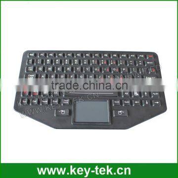 Black Rubber Backlit Keyboards With Touch Pad