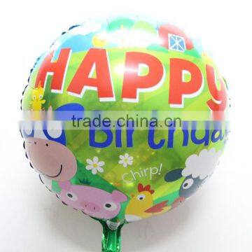 new arrival happy birthday printed balloon with cow