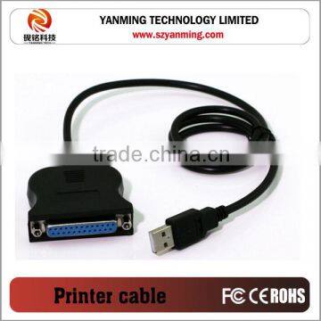 High speed usb to db25 male parallel printer cable