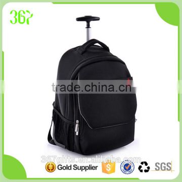 Top Quality Outdoor Black Computer Backpack Trolley Bag with Laptop Compartment