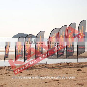 Custom advertising feather beach flag pole