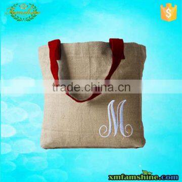 high quality reuseable eco burlap tote bags