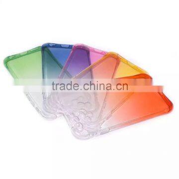 Transparent Ultra Thin TPU Phone Case for Iphone 6 Case in Gradient Color Rainbow