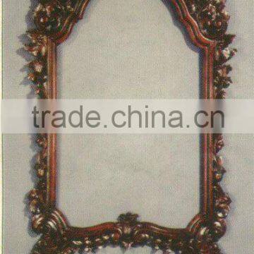 Heavy Carved Flower Mirror Mahogany Indoor Furniture