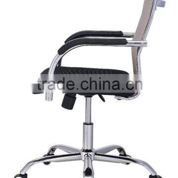 Favorable price commercial swivel mesh office chair with chrome base, PU armrest TXW-4011