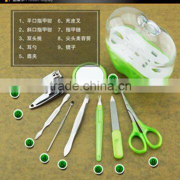 2016 Wholesale Cheap Promotion Gift 9pcs/set Apple Shape Manicure Set Quality Choice photo-3