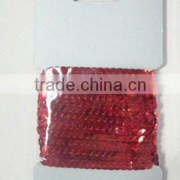 HOT SALE! Gift Packaging Decorations Red Metallic Plastic Christmas Sequin ribbon cord