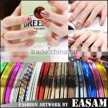 Wholesale 34 colors Nail Art Striping Tape Line for Nail Art Decoration