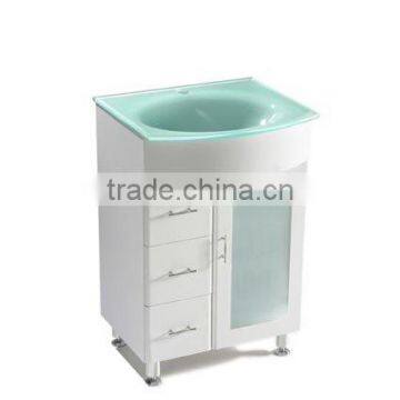 white MDF bathroom vanity