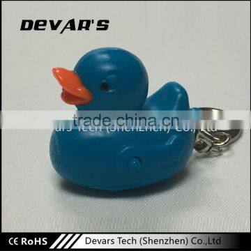 New arrival plastic cute yellow duck shaped keychain with lighter