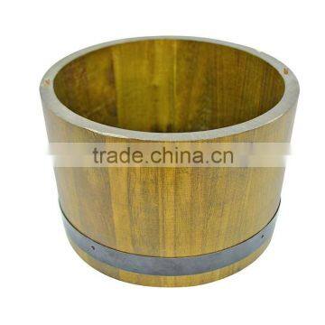 2016 Wholesale FSC Promotion New Cheap Handmade Wooden Ice Bucket