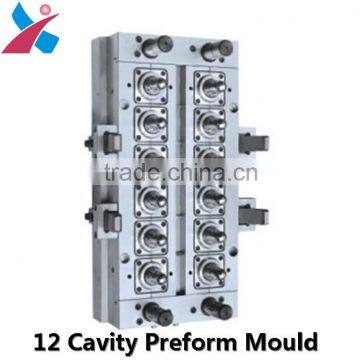 12 Cavities Water Bottle Preform Mould With Self-lock Structure Valve Gate photo-5