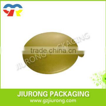 disposable paper cake board with handle golden color