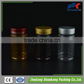 PET Bottle 120ml Plastic Dispensing Bottles Prescription Pill Bottles With Aluminum Screw Cap
