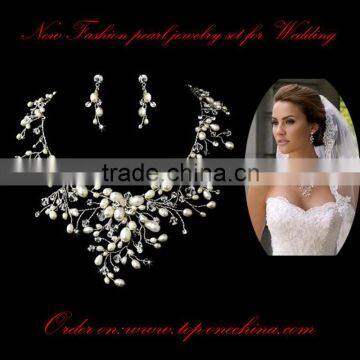 New fashion Bridal necklace and earrings/Vintage inspired rhinestone bridal necklace statement Wedding jewelry set