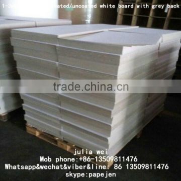 The Best White Board Paper Manufacture coated white top liner grey cardstock 1200g 800g grey board