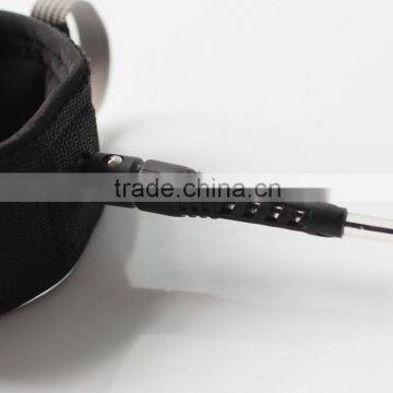 Black TPU Surf Leash Coiled by Bullet Proof Surf -Double Stainless Steel Swivels photo-4