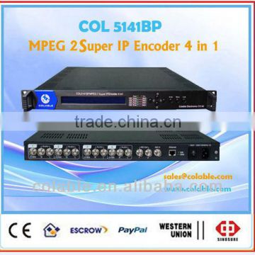 Lowest Price but Good Quality for MPEG2/MPEG4 IP Encoder (4 in1), CATV Headend COL5141BP