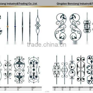 Decorative wrought iron fence pickets balusters