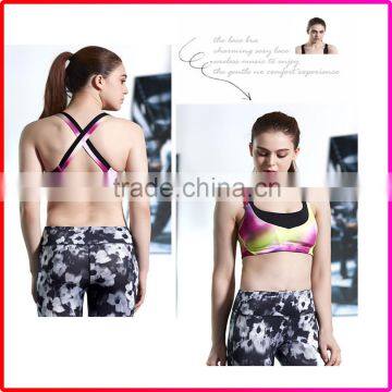 Soft Fabric women sexy back yoga wear yoga bra tops