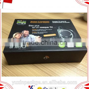 2015 Earphone cardboard packaging box with foam insert