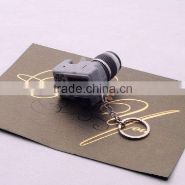 Imitation Mini Camera Key Chain, LED Small Hangings Gift Colorful Plastic Key Ring/