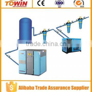 water cooling stationary screw air compressor for construction