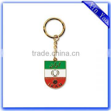 Wholesale custom country flag embossed promotion metal keychain