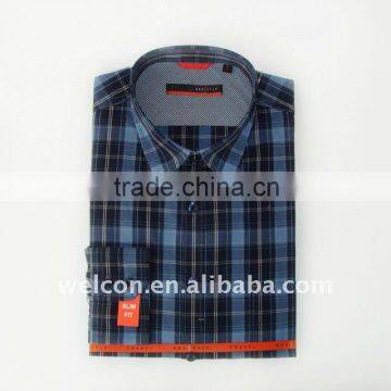 new OEM men's casual classic stylish check 100% cotton business shirt