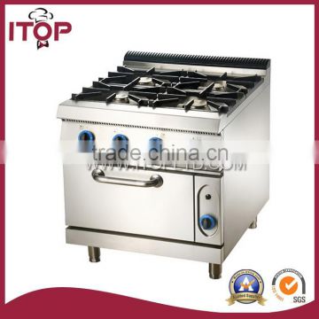 Gas range burner and oven