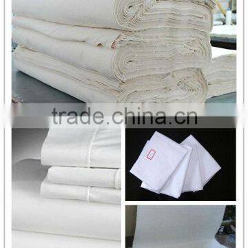 hot sale polyester cotton 65/35 110x76 poplin white/bleached bed sheet fabric