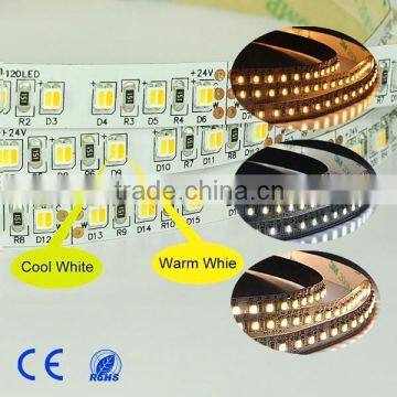 DC 12/24V CCT 3014 led strip with CE RoHS