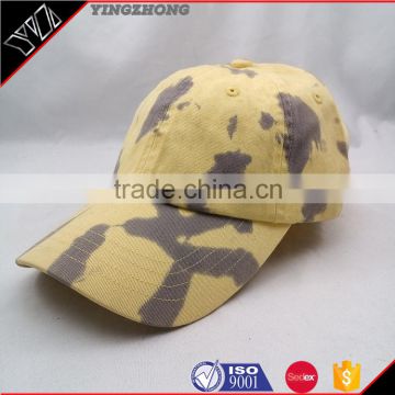 Wholesale custom yellow baseball caps unisex blank scrawl baseball caps