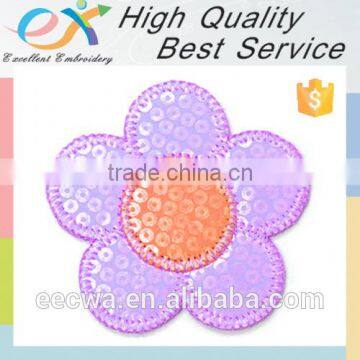 factory custom embroidered fabric flower applique